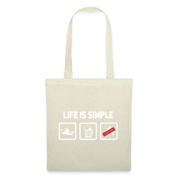 Life Can Be Simple Just Add Water Kayaking Paddle - Stoffbeutel - Natur - Vorne