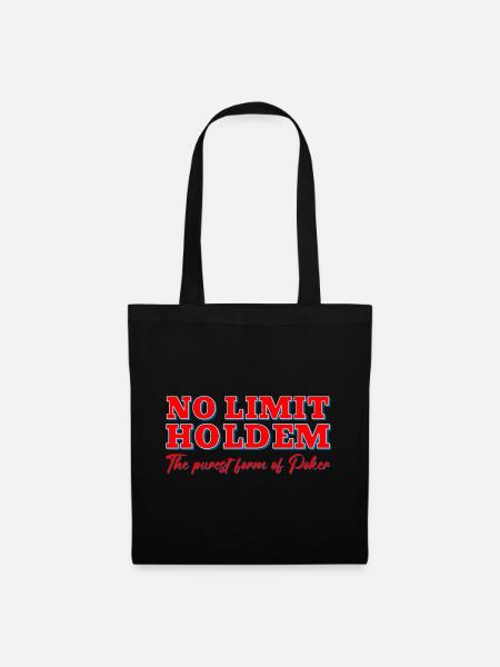 No Limit Holdem Poker T-shirt - Stoffbeutel - Schwarz