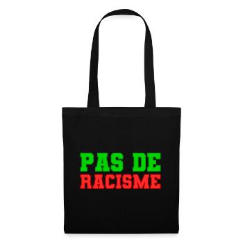 Pas de racisme! - Sac en tissu - noir - Devant