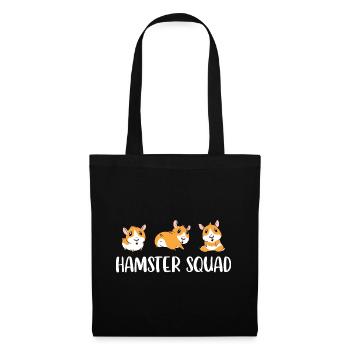 Hamster Squad Animal Lover Pet Owner Rodents Hamst - Stoffbeutel - Schwarz - Vorne