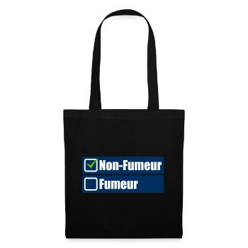 Non fumeur - Sac en tissu - noir - Devant