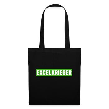 Excelkrieger Excel Tabelle Büro Held Kalkulation - Stoffbeutel - Schwarz - Vorne