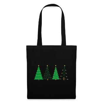 Tannenbaum Tanne Weihnachten Feier Geschenk Freund - Stoffbeutel - Schwarz - Vorne