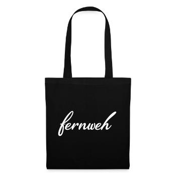 Fernweh - Stoffbeutel - Schwarz - Vorne