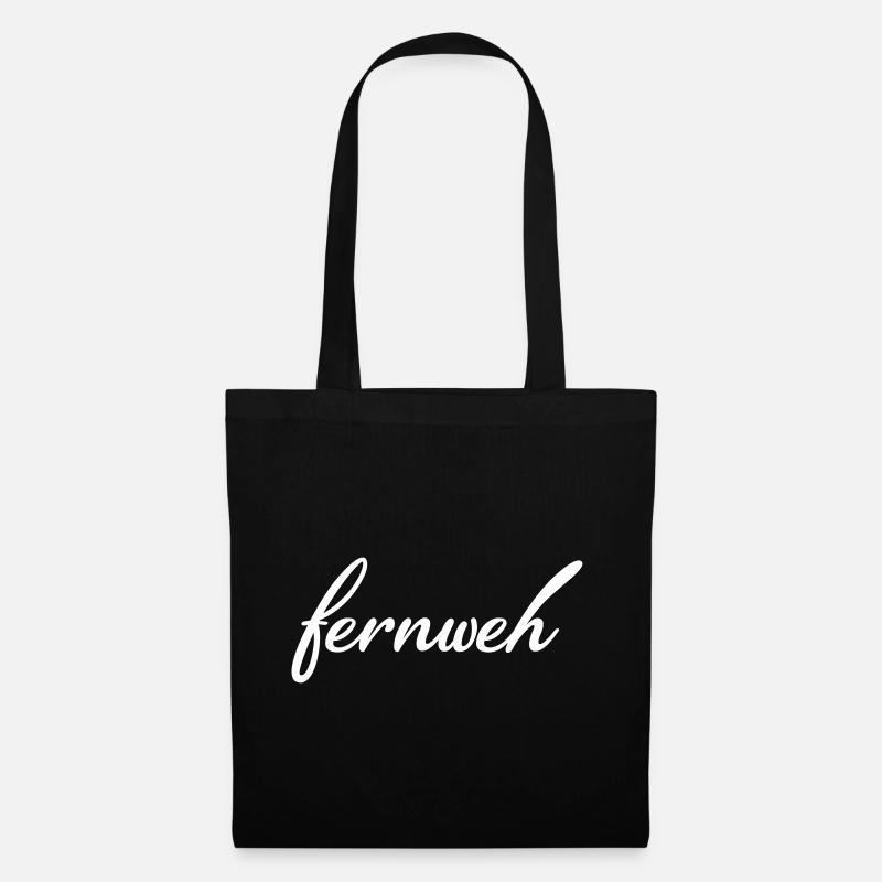 Fernweh - Stoffbeutel - Schwarz