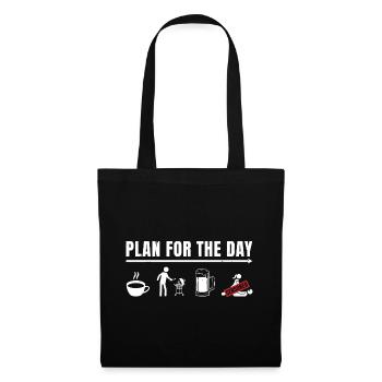 Plan For The Day Grilling Grill Master Barbecue Bb - Stoffbeutel - Schwarz - Vorne