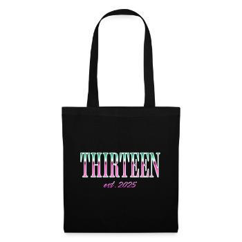 Thirteen Est. 2025 Boys Girls Official Teenager - Tote Bag - black - Front