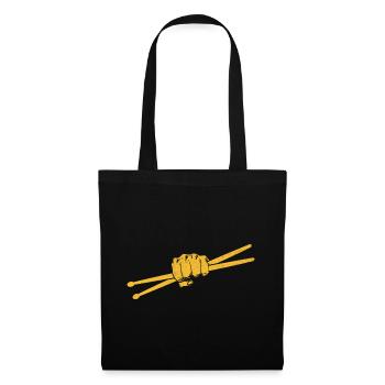 Drumstick Drummer Drum Drumming Drummers - Sac en tissu - noir - Devant