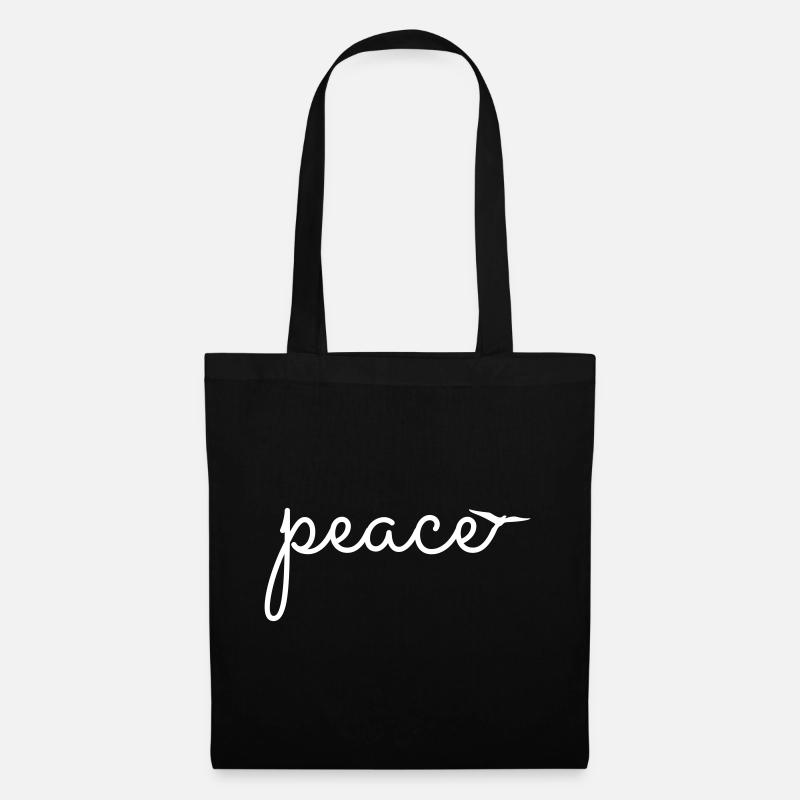peace - Stoffbeutel - Schwarz