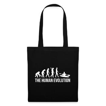 Evolution Graphic Kayaking Canoe Rowing Rower Padd - Stoffbeutel - Schwarz - Vorne