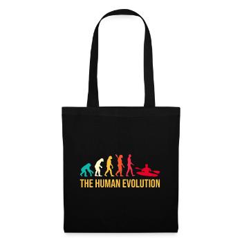 Evolution Graphic Kayaking Canoe Rowing Rower Padd - Stoffbeutel - Schwarz - Vorne