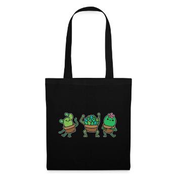 Cactus Graphic Gardener Horticulturist Gardening L - Stoffbeutel - Schwarz - Vorne