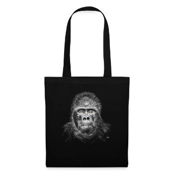 Bronko55 No.51 – Dos argenté - Sac en tissu - noir - Devant