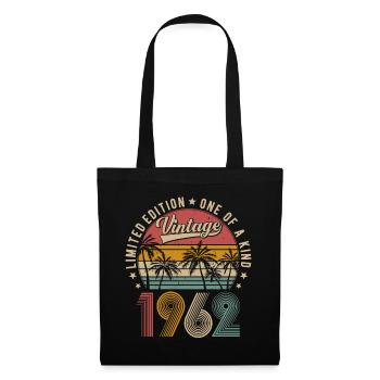 Millésime 1962 Vintage Rétro Anniversaire Cadeau - Sac en tissu - noir - Devant