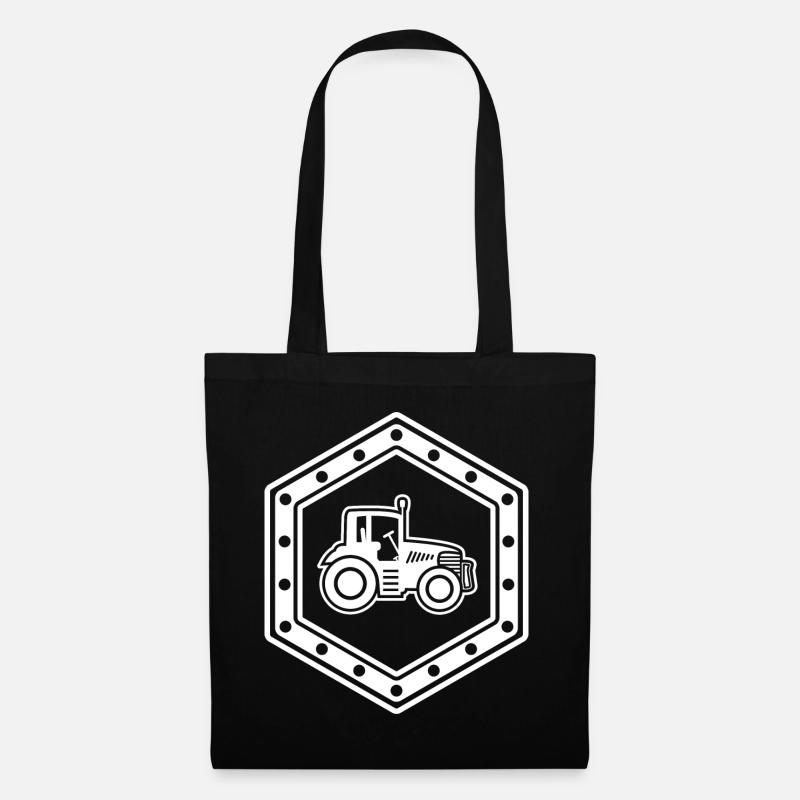 Traktor Symbol zum selber gestalten - Stoffbeutel - Schwarz