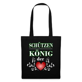 Schützenkönig der Herzen - Stoffbeutel - Schwarz - Vorne