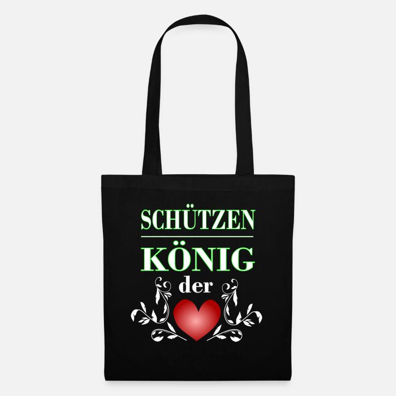Schützenkönig der Herzen - Stoffbeutel - Schwarz