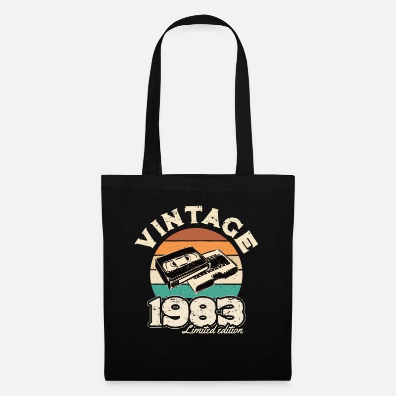 Rétro sunset videotape 1983 - Sac en tissu - noir