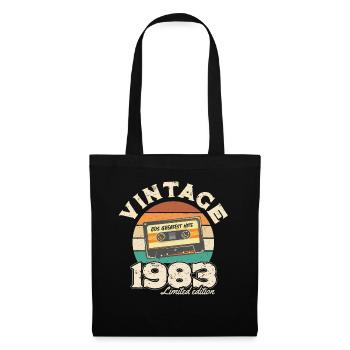Retro sunset cassette 1983 - Tote Bag - black - Front