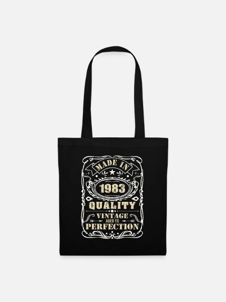 Made in 1983 Qualität - Stoffbeutel - Schwarz