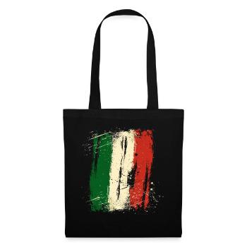 Drapeau italien vintage drapeau italien look usé - Sac en tissu - noir - Devant