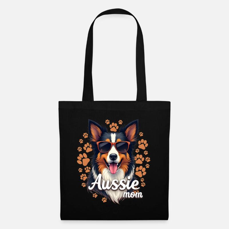 Aussie Mom - Stoffbeutel - Schwarz