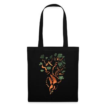 Arbre / Bonsaï / Tribal - Sac en tissu - noir - Devant