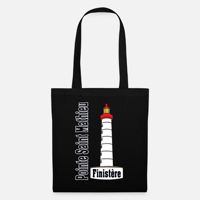 phare de saint Mathieu - Sac en tissu - noir