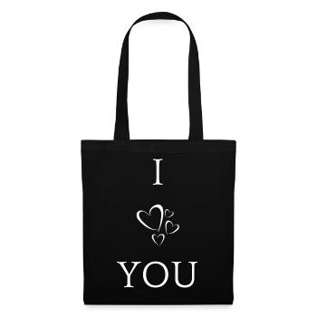 I Love You - Sac en tissu - noir - Devant