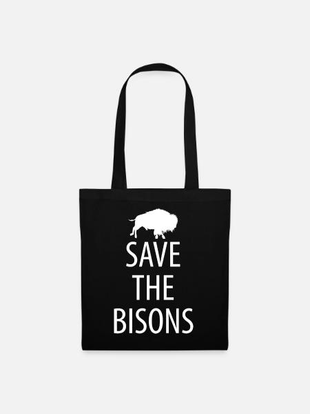 Bison Wisent - Stoffbeutel - Schwarz