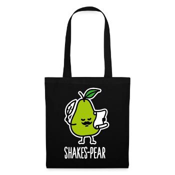Shakes-Pear, Funny Shakespeare Pun Pear - Tote Bag - black - Front