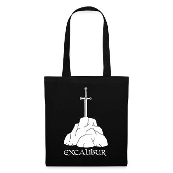 L'épée Excalibur (blanc) - Sac en tissu - noir - Devant