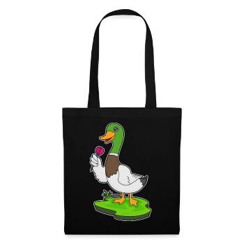 Ente Dart Dartpfeil - Stoffbeutel - Schwarz - Vorne