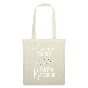 Super papa marcheur - Sac en tissu - nature - Devant