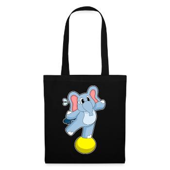 Elephant Workout Gymnastics Fitness - Tote Bag - black - Front