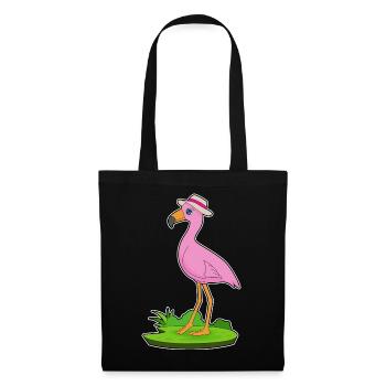 Chapeau de flamant rose - Sac en tissu - noir - Devant