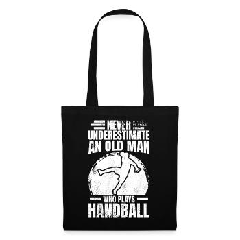 Ne sous-estimez jamais un ancien joueur de handball - Sac en tissu - noir - Devant