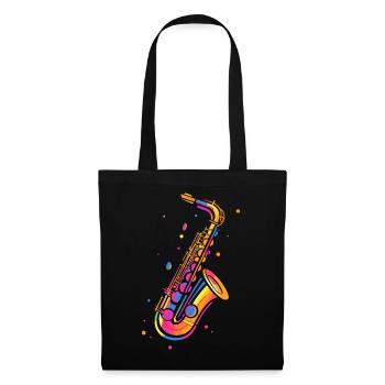 Retro Saxophone - Tote Bag - black - Front
