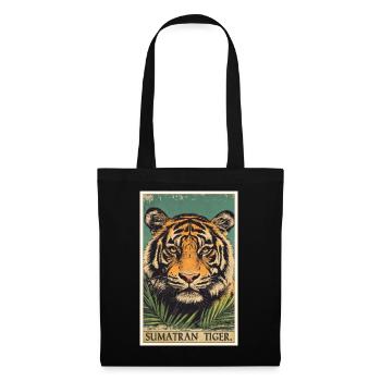 Sumatra-Tiger - Stoffbeutel - Schwarz - Vorne