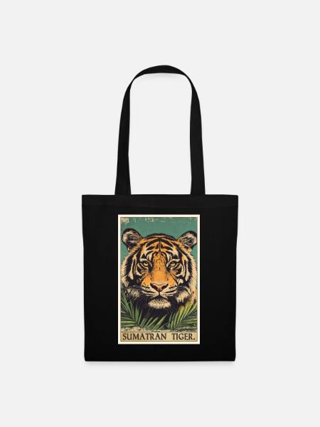 Sumatra-Tiger - Stoffbeutel - Schwarz