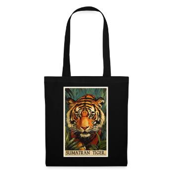 Sumatra-Tiger - Stoffbeutel - Schwarz - Vorne