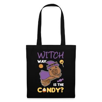 Capybara Hexen Witch way is the candy Happy - Tote Bag - black - Front