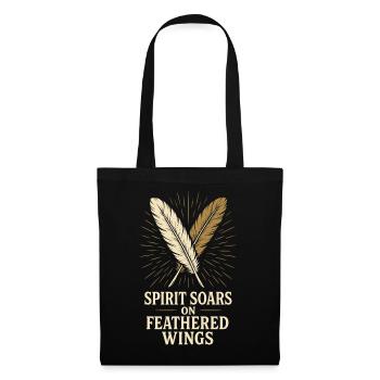 Feather And Dream Boho Festival Spiritual Pattern - Tote Bag - black - Front
