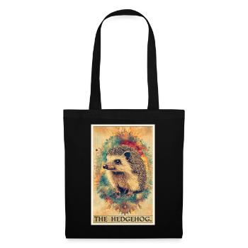 Igel - Stoffbeutel - Schwarz - Vorne