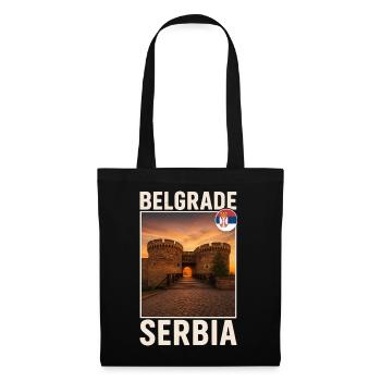 Belgrad Serbien - Stoffbeutel - Schwarz - Vorne