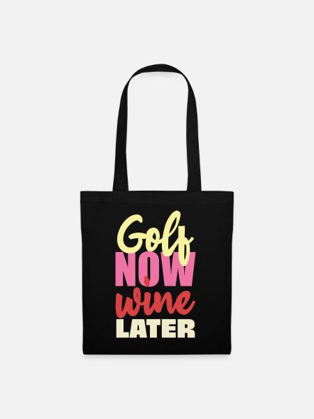 Gold Now Wine Later - Stoffbeutel - Schwarz