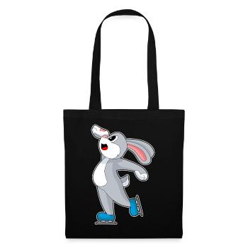 Hase Eislaufen Schlittschuhe Wintersport - Tote Bag - black - Front