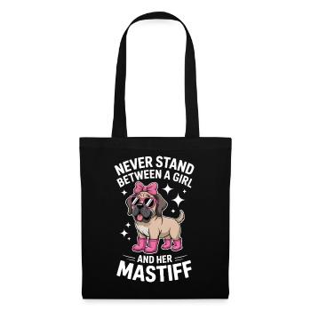 Mastiff Sayings Girl Funny Mastiff Gift - Tote Bag - black - Front