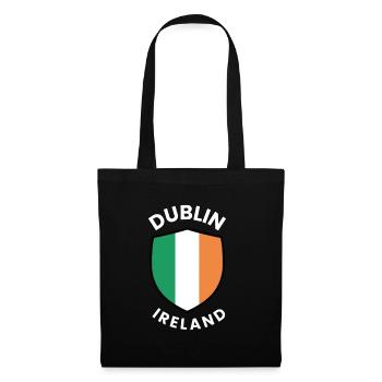 Dublin shield with the colours of Ireland - Tote Bag - black - Front