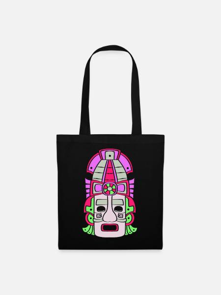 Inka Maya kalender aztec - Stoffbeutel - Schwarz